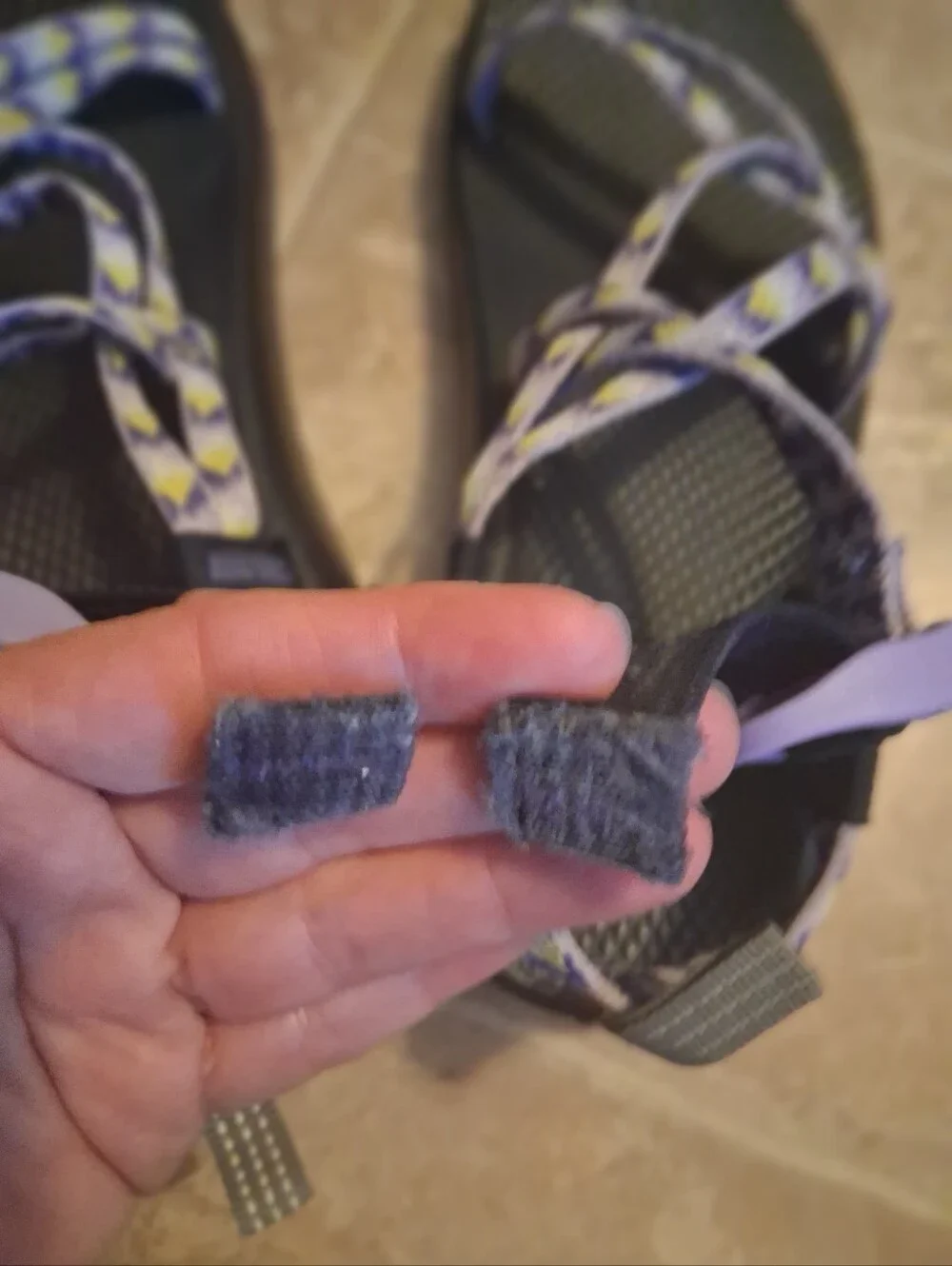 Chaco Kids Sandals Purple Yellow Patterned Straps